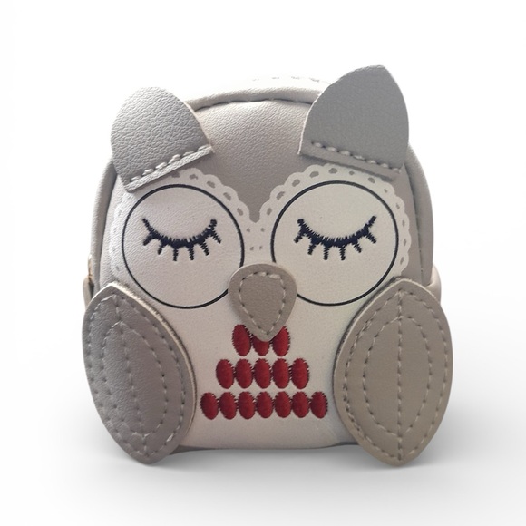 Owl Mini Backpack Coin Purse Keychain Bag Charm - Picture 6 of 13